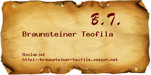 Braunsteiner Teofila névjegykártya
